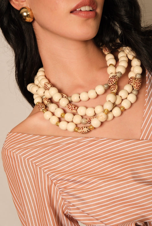 COLLAR CUADRUPLE LOTTY CLARO