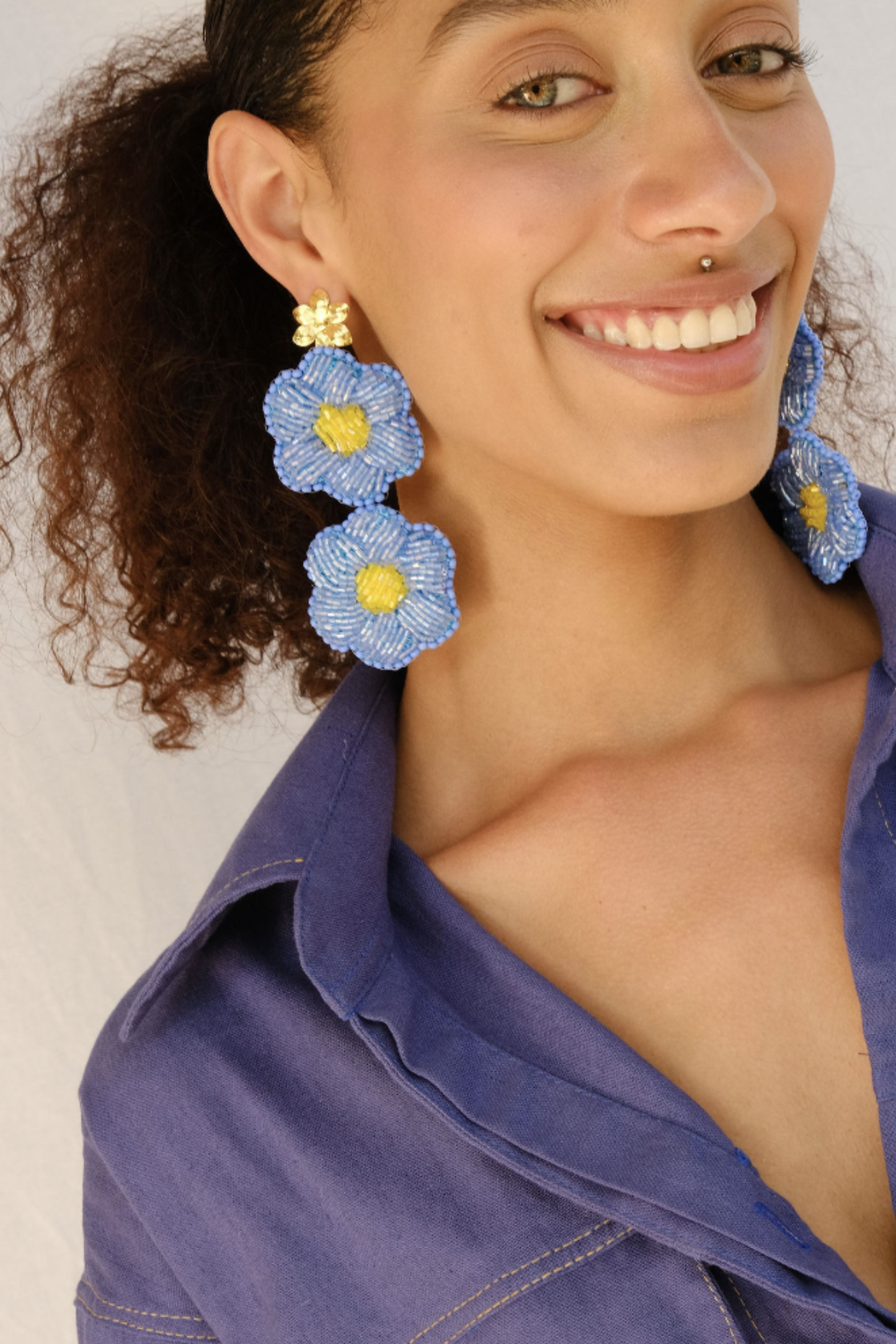 ARETE DOBLE FLOR KERRIA