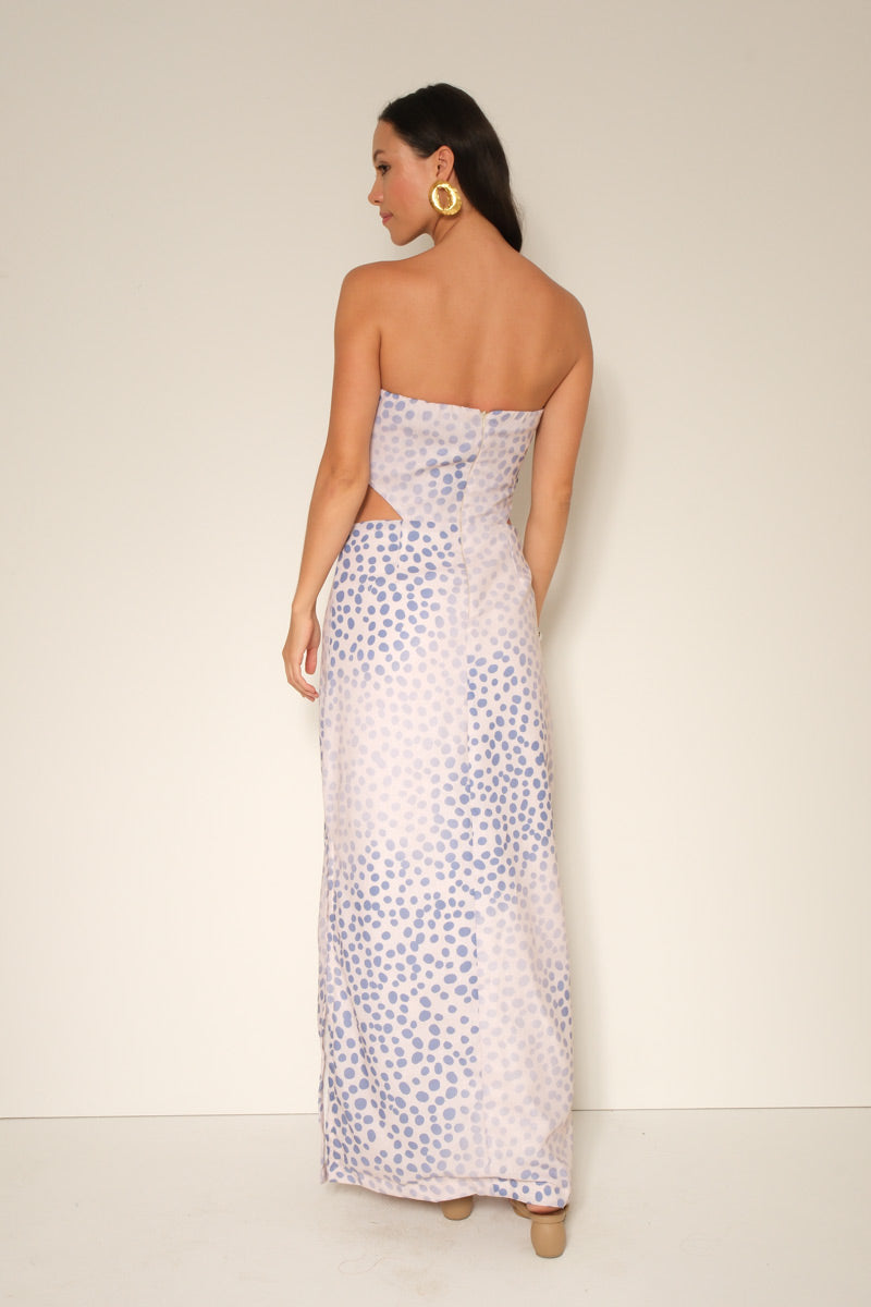 Maxi Vestido Polka Lirios