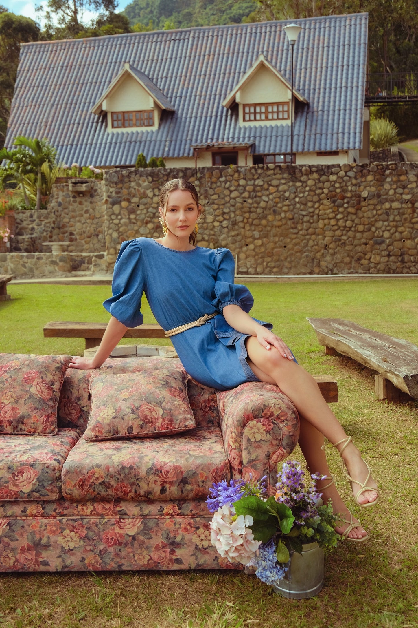VESTIDO MIDI LEYLA DENIM