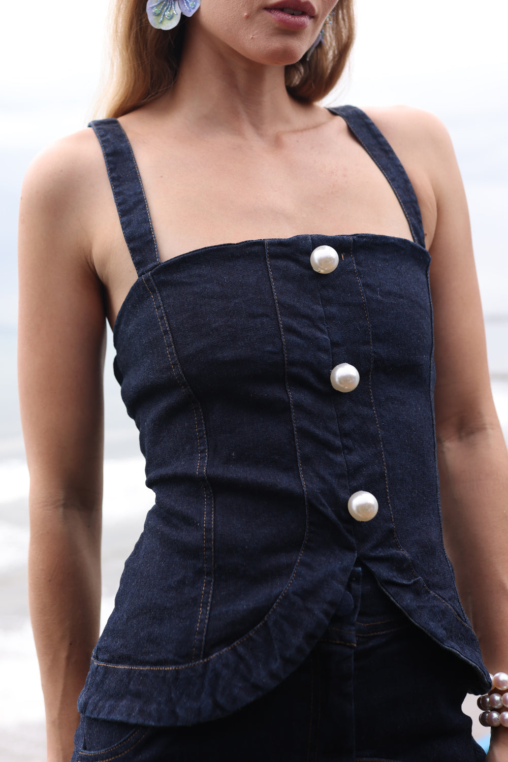 Blusa Ostra Denim