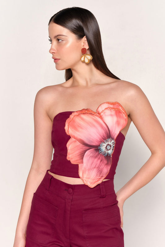 Croptop Pandora Hibisco