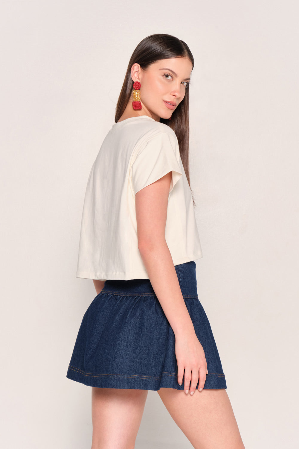 Blusa Malibu Flor (Crema)