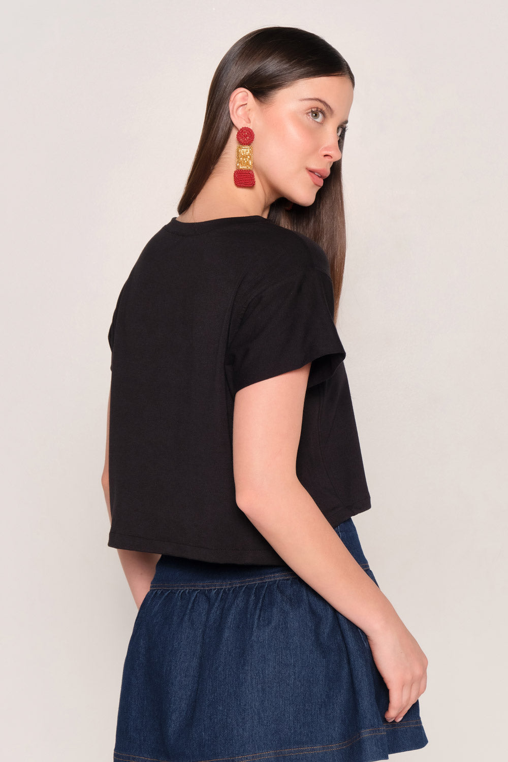 Blusa Malibu Flor (Negro)