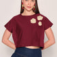 Blusa Malibu Flor (Vinotinto)