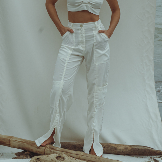 PANTALON LINO CARGO EVA