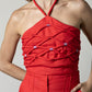 Crop Top Nido Halter Rojo