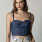 Crop Top Corset Denin