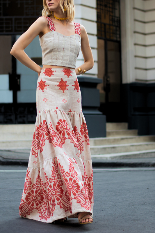 MAXI FALDA SILVY PRINTED