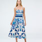 Vestido Corset Print Maxi