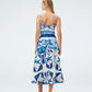 Vestido Corset Print Maxi