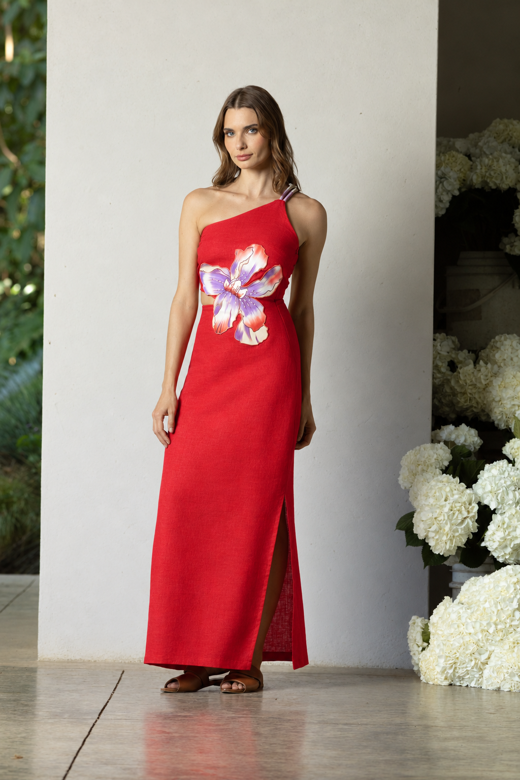 Vestido Alma Bonita Jardín Rojo