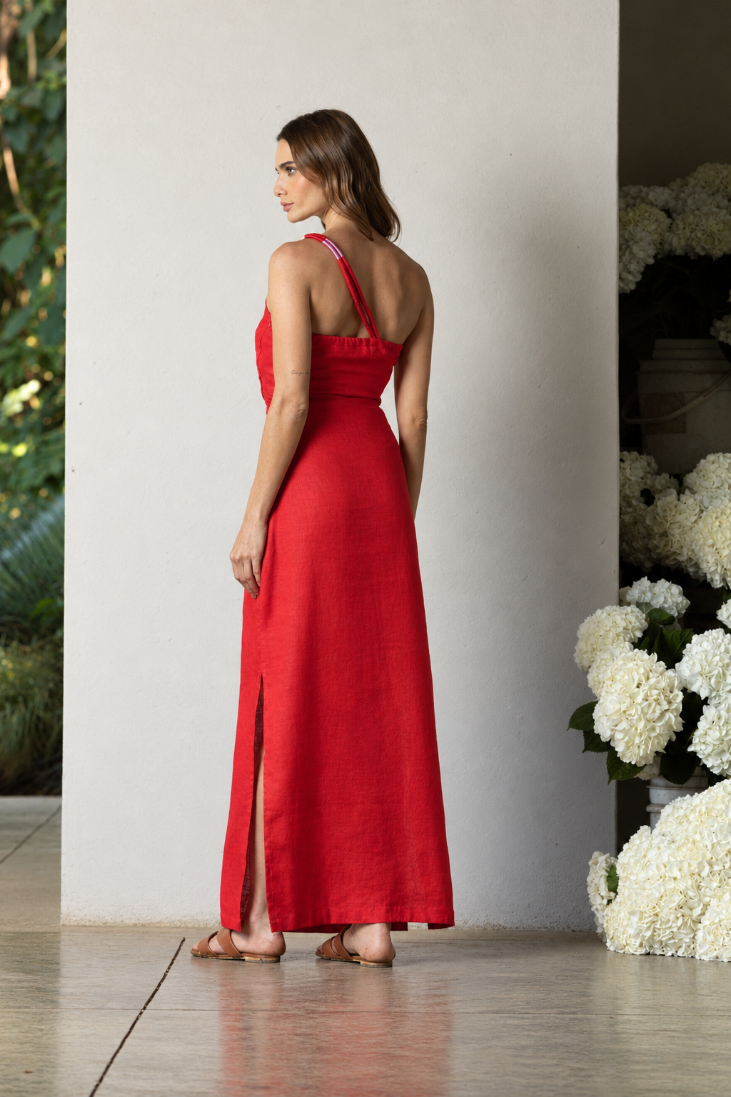 Vestido Alma Bonita Jardín Rojo