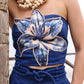 Croptop Azul Pandora Flor