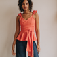 Blusa Peplum Andrea Coral